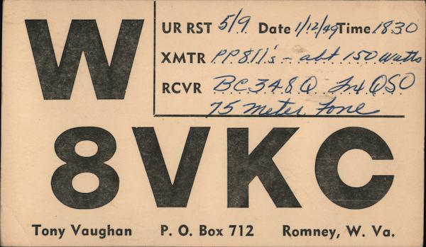 W8VKC Romney West Virginia
