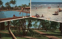 Silver Sands Ocean Front Motel Postcard