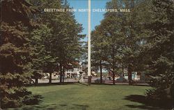 Greetings From North Chelmsford, Mass. Postcard