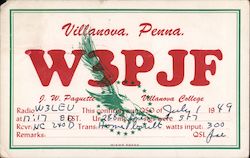 W3PJF Villanova, PA Postcard Postcard Postcard