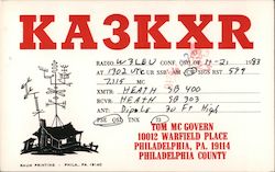 KA3KXR Philadelphia, PA Postcard Postcard Postcard