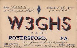 W3GHS Royersford, PA Postcard Postcard Postcard