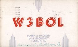 W3BOL Emmaus, PA Postcard Postcard Postcard