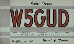 W5GUD Rule, TX Postcard Postcard Postcard