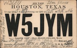 W5JYM - H.K. Perron Houston, TX Postcard Postcard Postcard