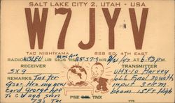 W7JYV - Tac Nishiyama Postcard