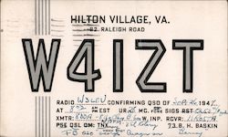 W4IZT Hilton Village, VA Postcard Postcard Postcard