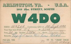 W4DO Arlington, VA Postcard Postcard Postcard