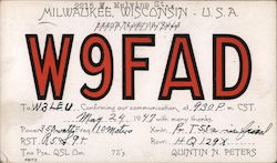 W9FAD Postcard
