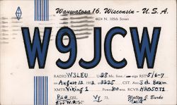 W9JCW Wauwatosa, WI Postcard Postcard Postcard