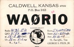 WA0RIO Caldwell, KS Postcard Postcard 