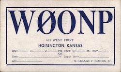 W0ONP - Gerald V. DeMoss, Sr. Hoisington, KS Postcard Postcard Postcard