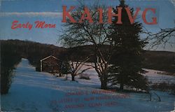 Early Morn at KA1HVG - Edward E. Wilkinson Ansonia, CT Postcard Postcard Postcard
