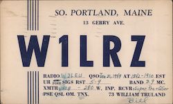 W1LRZ South Portland, ME Postcard Postcard Postcard