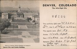 W0ZSQ Denver, CO Postcard Postcard Postcard