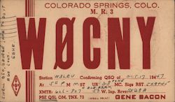 W0CNY Colorado Springs, CO Postcard Postcard Postcard