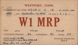 W1MRP Westport, CT Postcard Postcard Postcard