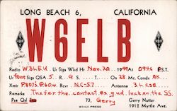 W6ELB Long Beach, CA Postcard Postcard Postcard