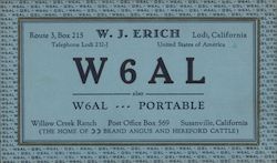 W6AL Postcard