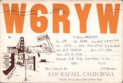 W6RYW San Rafael, CA Postcard Postcard Postcard