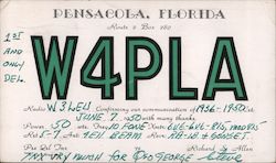 W4PLA Pensacola, FL Postcard Postcard Postcard