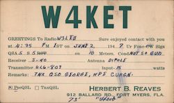 W4KET Fort Myers, FL Postcard Postcard Postcard