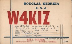 W4KIZ Douglas, GA Postcard Postcard Postcard