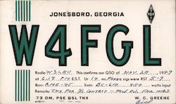 W4FGL Jonesboro, GA Postcard Postcard Postcard
