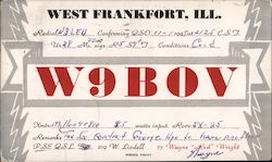 W9BOV West Frankfort, IL Postcard Postcard Postcard