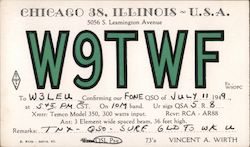 W9TWF Chicago, IL Postcard Postcard Postcard