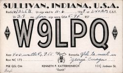 W9LPQ Sullivan, IN Postcard Postcard Postcard