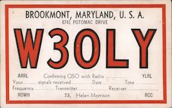 W3OLY Brookmont, MD Postcard Postcard Postcard