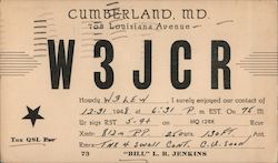 W3JCR Cumberland, MD Postcard Postcard Postcard