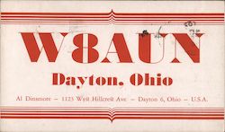 W8AUN Dayton, OH Postcard Postcard Postcard
