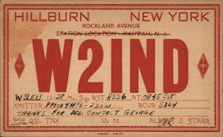 W2IND Hillburn, NY Postcard Postcard Postcard