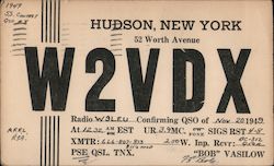 W2VDX Hudson, NY Postcard Postcard Postcard