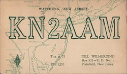 KN2AAM Watchung, NJ Postcard Postcard Postcard