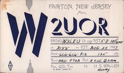 W2UOR Fairton, NJ Postcard Postcard Postcard