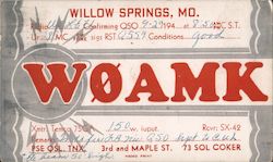 W0AMK Willow Springs, MO Postcard Postcard Postcard