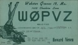 W0PVZ Webster Groves, MO Postcard Postcard Postcard