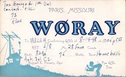 W0RAY - Russell E. Powers Postcard