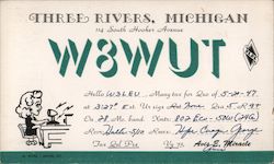 W8WUT Three Rivers, MI Postcard Postcard 