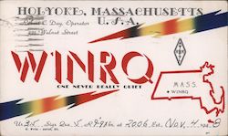 W1NRQ Holyoke, MA Postcard Postcard Postcard