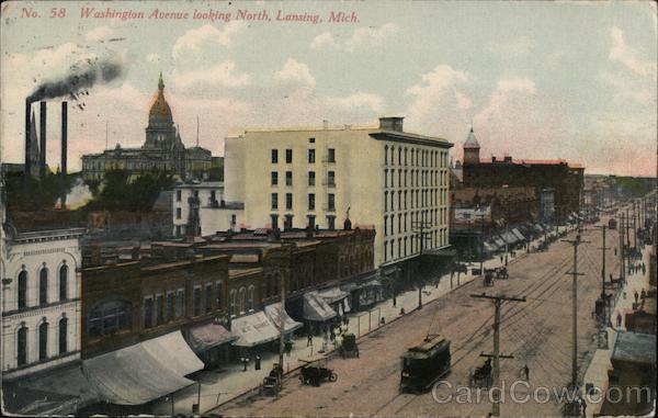 Washington Avenue looking North Lansing Michigan