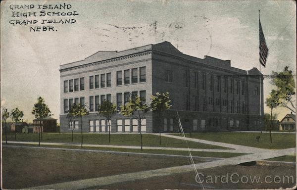 Grand Island High School Nebraska Postcard