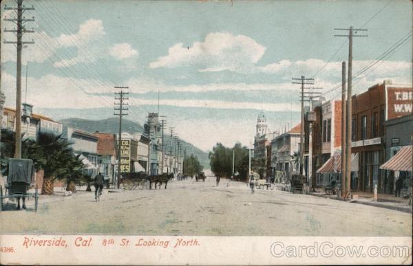 Riverside, Cal. 8th St. Looking North California