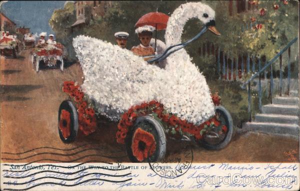 The way to the Battle of Flowers San Antonio Texas