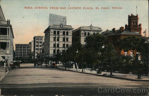 Mesa Avenue from San Jacinto Plaza El Paso Texas