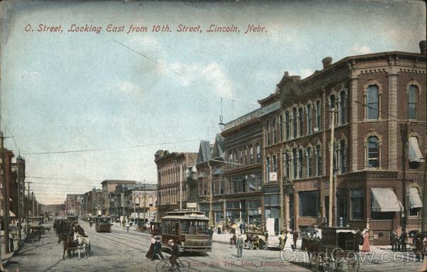 O. Street Looking East from 10th. Street Lincoln Nebraska