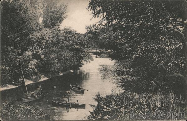 Boats on a River near Crete, a Good Place to Be Nebraska